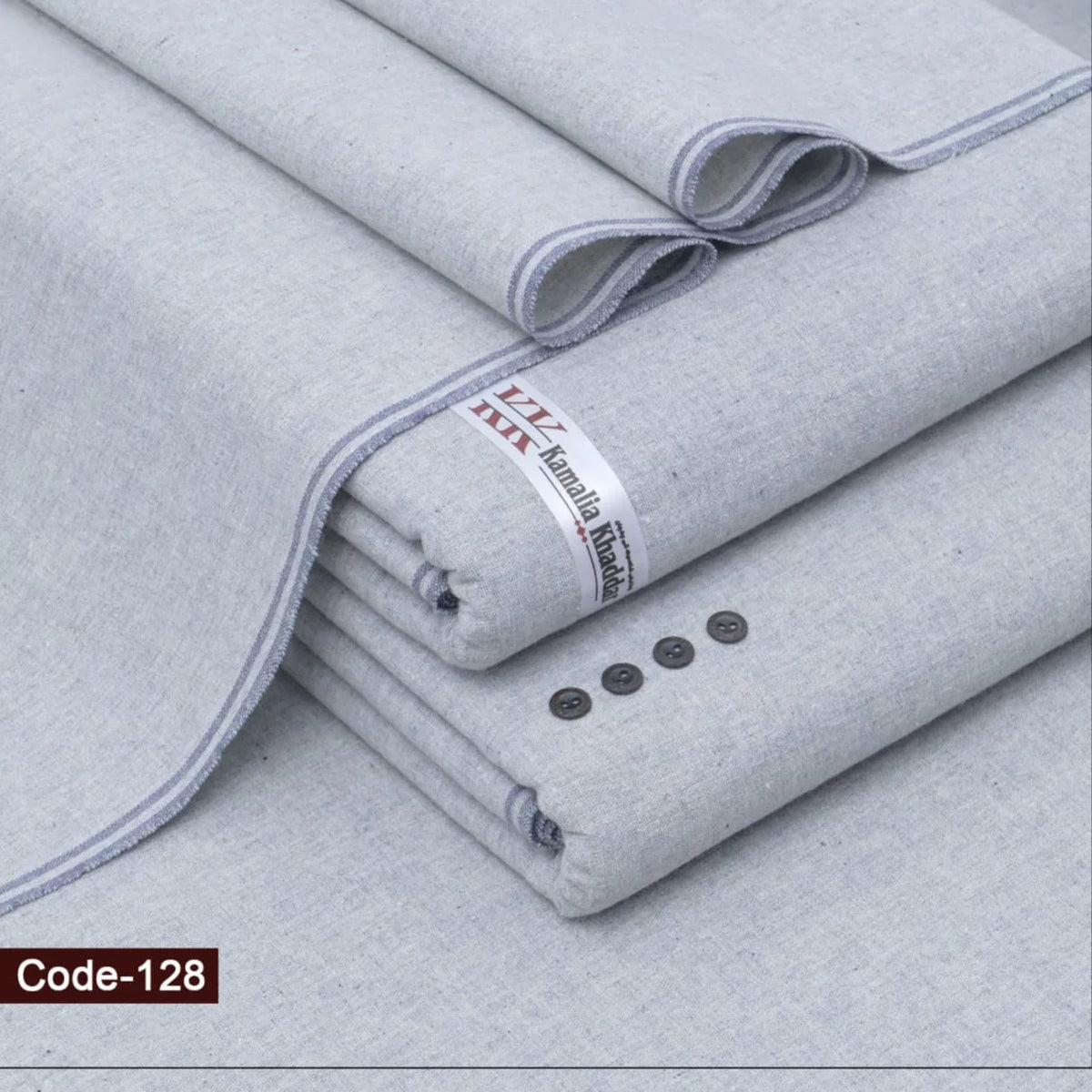Silver Grey Diamond Khaddar Suit