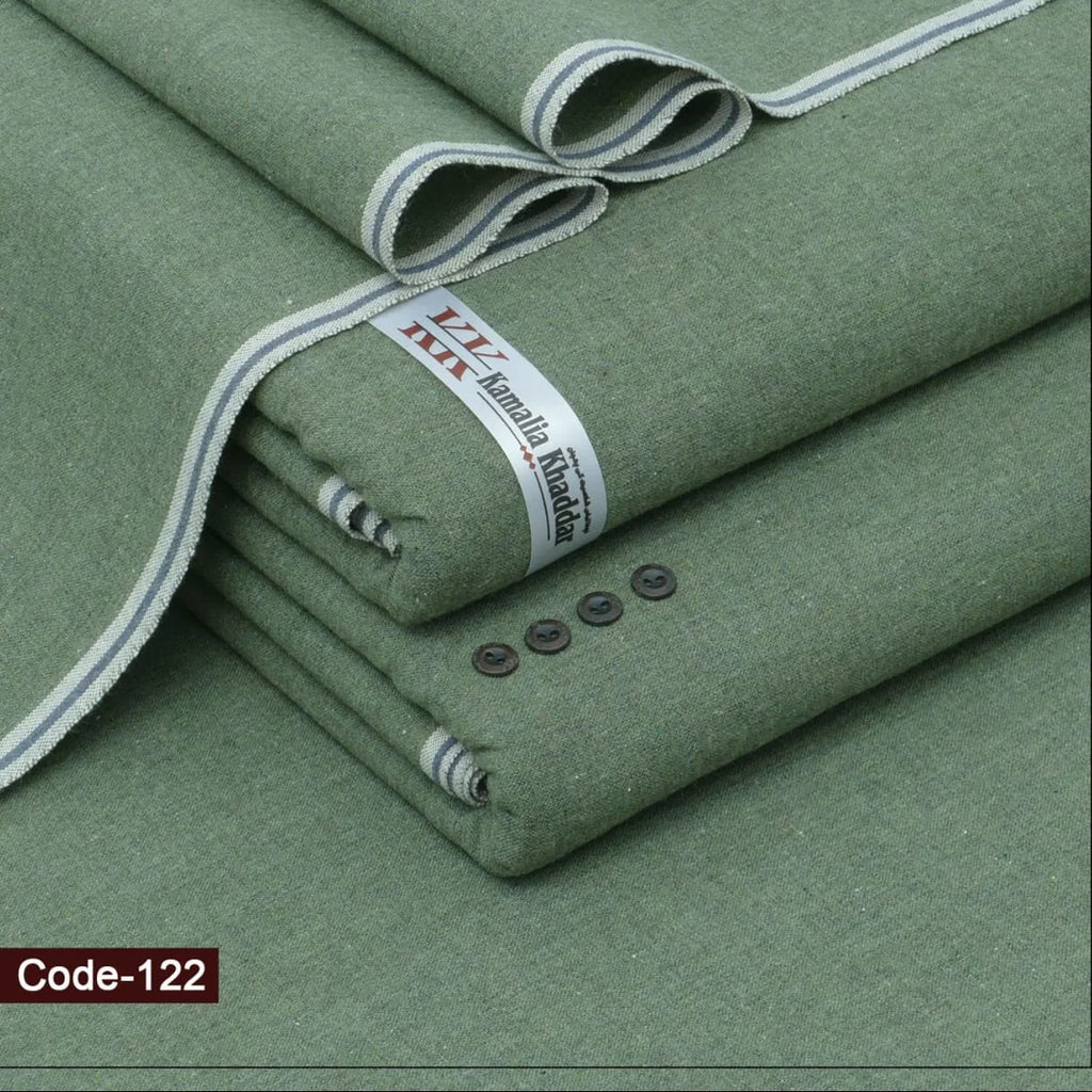 Olive Green Diamond Khaddar Suit