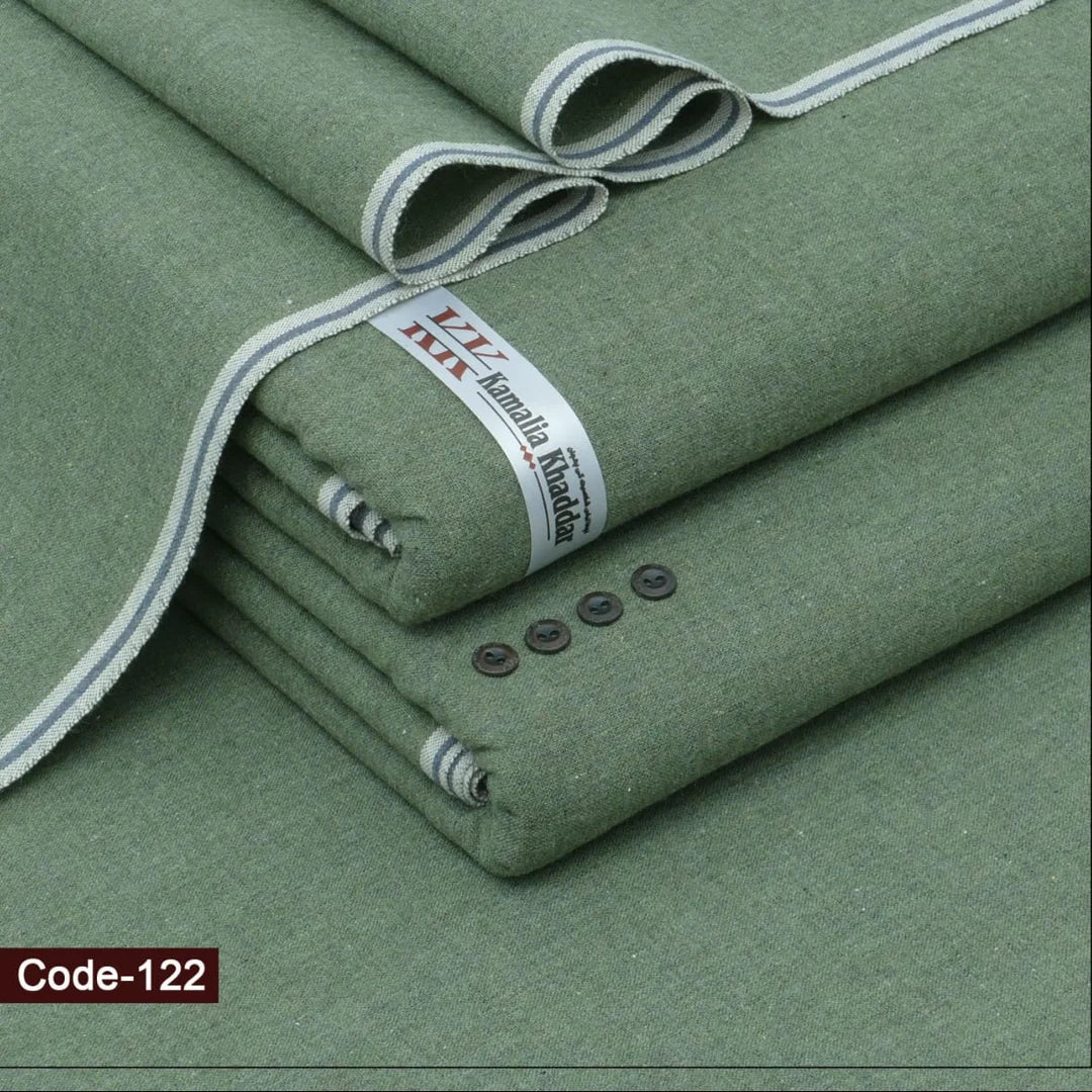 Olive Green Diamond Khaddar Suit