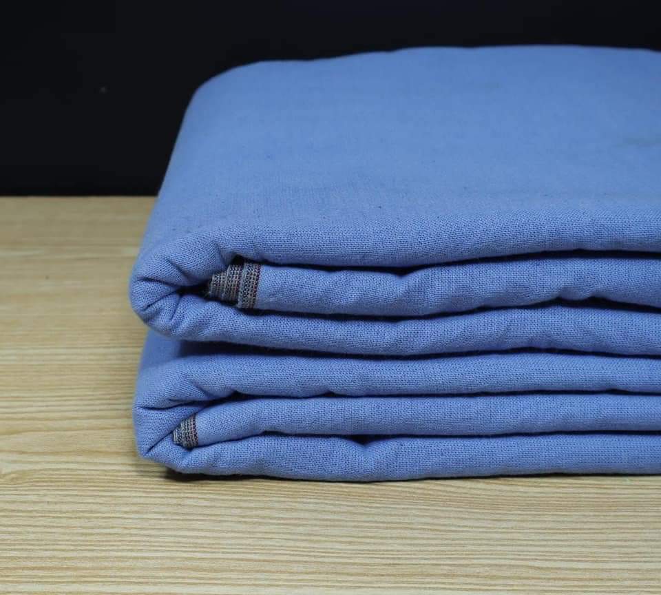 Medium Blue Double Goli Khaddar Suit