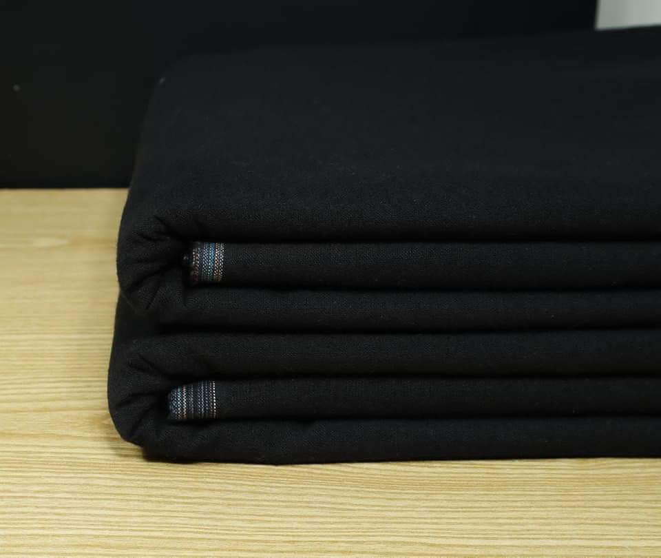 Pure Black Double Goli Khaddar Suit