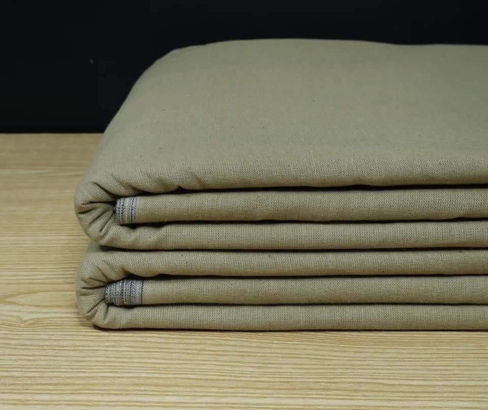 Sand Green Double Goli Khaddar Suit