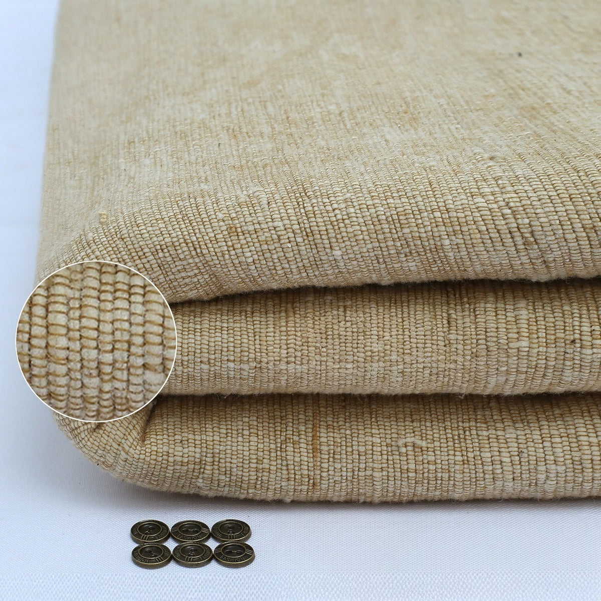 Natural Beige Handmade Khaddi Khaddar Suit