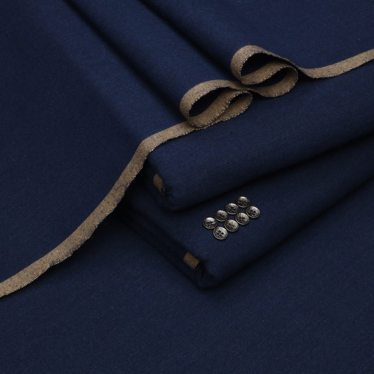 Navy Blue Classic Goli Khaddar Suit